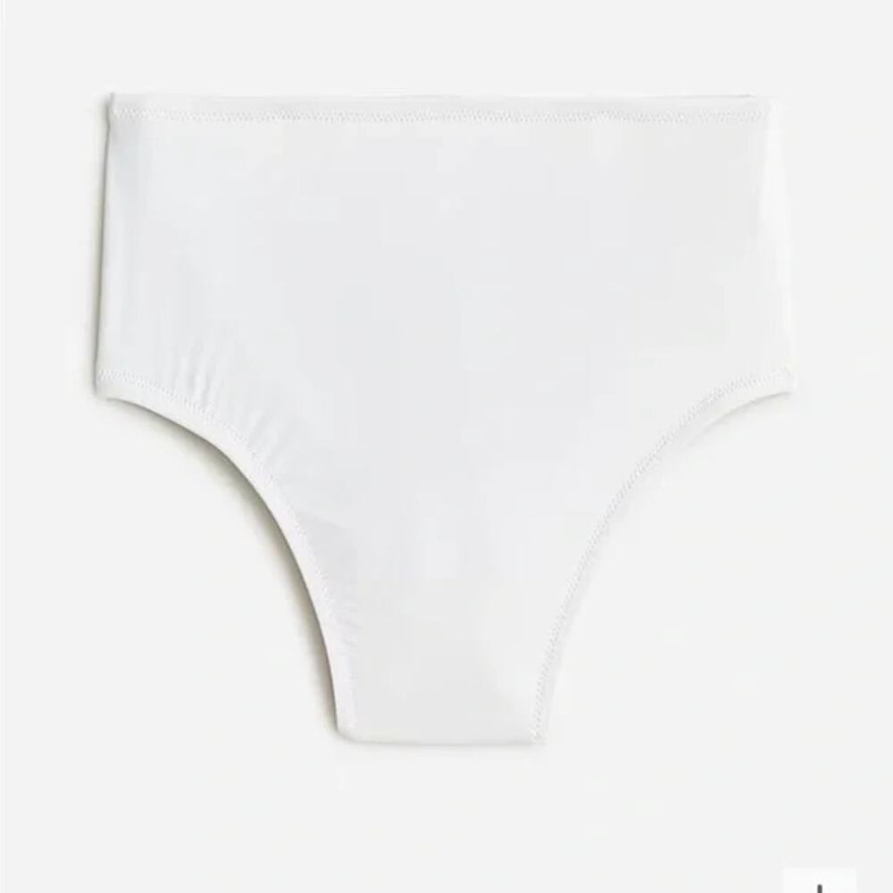 New NWT J. Crew White High Rise Bikini Swim Bathing Suit Bottom Women's Size XXL